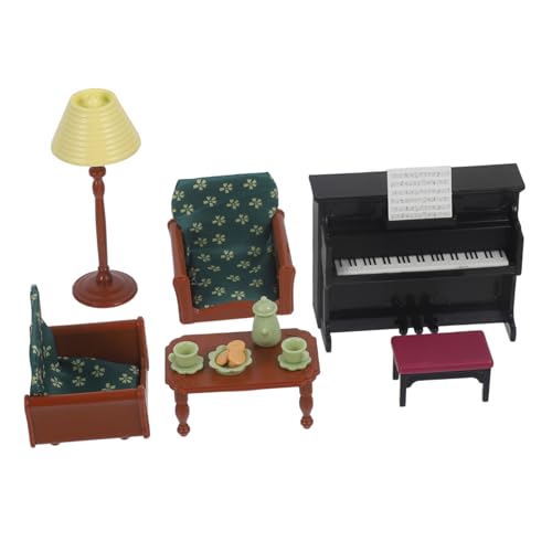 TOYANDONA 1 Satz Klaviersofa- puppenhaus Klavier Set Miniaturklavier Klavier-Set Wohnzimmerzubehör OMG Puppen Spielzeughaus Spielzeugfiguren Mini-Puppenmöbel Mini-Hausverzierung Abs von TOYANDONA