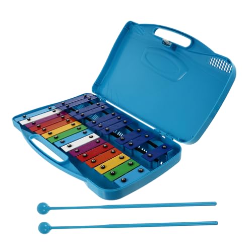 TOYANDONA 1 Satz Klavierspiel Mit 25 Tönen Kinder-xylophon Tragbares Schlaginstrument Percussion-Spielzeug Musikalisches Spielzeug Für Kleinkinder Musikspielzeug Blue Plastik von TOYANDONA