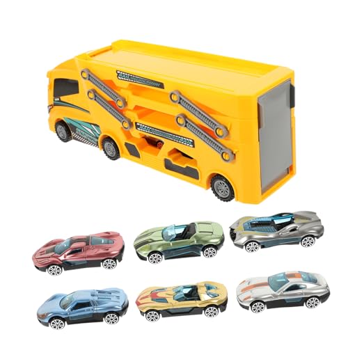 TOYANDONA 1 Satz Kleine LKW-spielzeuge Pädagogisches LKW-Spielzeug Autospielzeug Für Kinder Miniatur-transportwagen Kinderauto Spielzeug Spielzeugautos Spielzeug-modellautos Abs Yellow von TOYANDONA