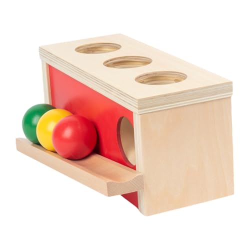 TOYANDONA 1 Satz Klopfen Sie Den Ball Kugelfall Kinder Spielset Spielzeug Für Kinder Lernspielzeug Gehirnspielzeug Kleinkindspielzeug Kinderspielzeug Spielzeug Für Kleinkinder Rot Hölzern von TOYANDONA