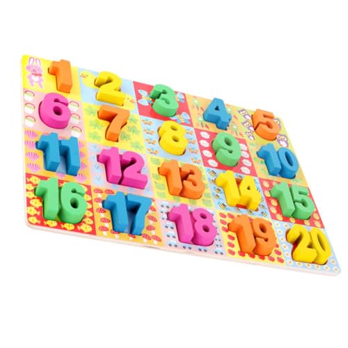 TOYANDONA 1 Satz Kognitives Spielzeug Zahlenrätselspielzeug Holzbausteine Pädagogisches Spielzeug Bausteinspielzeug Puzzle-Spielzeug Aus Holz Papier von TOYANDONA