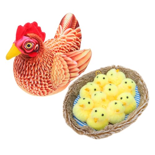 TOYANDONA 1 Satz Küken Plüschtier Plüschtiere Flauschige Stofftiere Henne De Porristas Babyspielzeug Frühling Ostern Huhn Dekoration Kinderdekoration Bidoof Plüsch Bunt Kurzer von TOYANDONA