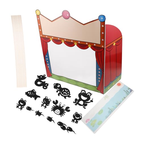 TOYANDONA 1 Satz Lehrmittel Für Schattenpuppen Puppenbauset Kindermarktstand Puppentheater Handpuppenbewegung Spielzeug Zum Geschichtenerzählen Marionetten-kit Theaterpuppe Black Papier von TOYANDONA