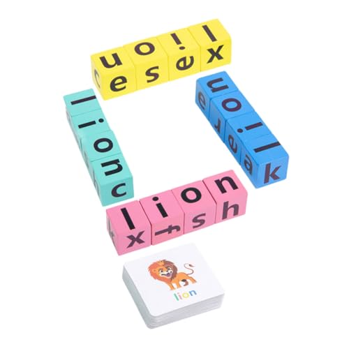 TOYANDONA 1 Satz Lernspielzeug Für Kinder Wörter Flash-Karten Sehen Alphabet-buchstabierspiele Für Kinder Passendes Buchstabenspiel Spielzeug Zum Buchstabieren Von Buchstaben Papier von TOYANDONA