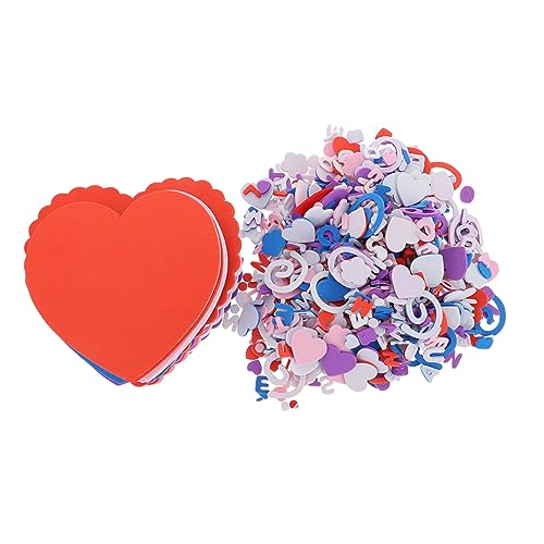 TOYANDONA 1 Satz Liebesblasenaufkleber Dekoration Bastelset Hochzeitsgeschenk Valentinstag Liefert Partyschmuck Selbstklebende Herzaufkleber Valentinstag Dekore Partyzubehör Schaum von TOYANDONA