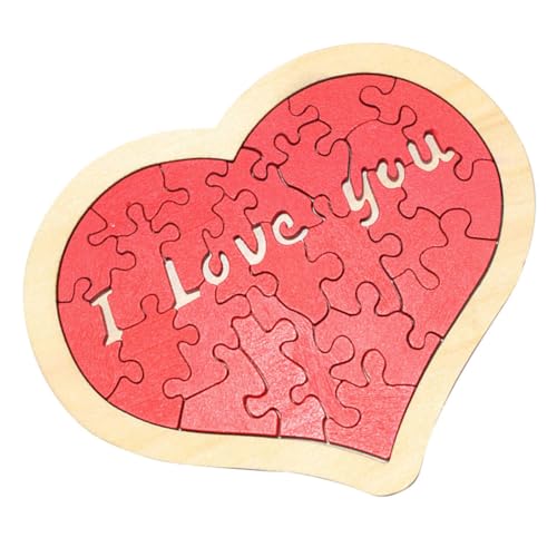 1 Satz Liebesrätsel Liebe Dich, Rätsel Hochzeitsrätsel Rätsel Zum Muttertag Liebesherz-Puzzle Herz-Puzzle-Spielzeug Herzpuzzle Aus Holz Herzförmig Hölzern Kind Geburtstagsgeschenk von TOYANDONA