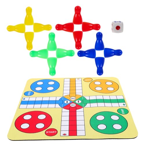 TOYANDONA 1 Satz Ludo-schachspiel Bodenmatte Für Fliegendes Schach Magnetschach Reisespiel Flugzeugflugschach Schachbrett Mini-brettspiele Schnelles Sling-Puck-Spiel Vulkanisiertes Gummituch von TOYANDONA