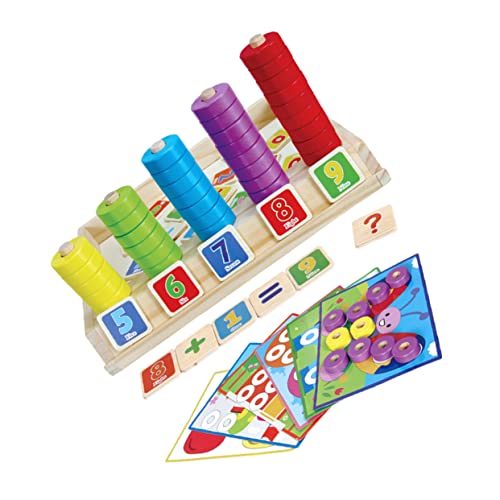 TOYANDONA 1 Satz Lustiges Puzzle zählt Stapelspielzeug Montessori zählen Spielzeug Kinder Puzzle rätselbuch Kinder pädagogisches Spielzeug Toys passendes Spielzeug Holzbausteine hölzern von TOYANDONA