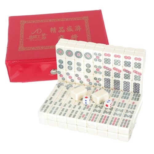 TOYANDONA 1 Satz Mahjong Kollege famaliguy genschenkideen Geschenkidee Chinesisches Tischbrettspiel Requisiten für Reisespiele Mini-Spielekonsolen Requisiten für Reisetischspiele Acryl von TOYANDONA