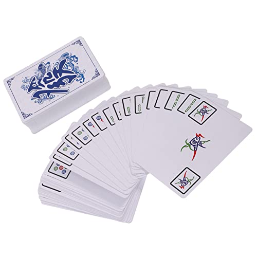 TOYANDONA 1 Satz Mahjong-Poker Chinesisches Mahjong-kartenspielzeug Spielsachen Für Mahjong-Karten Kleines Mahjong-kartenset Reise-brettspiel Mini-Mahjong-kartenspielzeug Papier von TOYANDONA