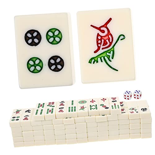 TOYANDONA 1 Satz Majiang Mini-Mahjong-kit Tragbares Mahjong-Spiel Mahjong Der Chinesischen Familie Manuelles Mahjong Reise Tischspiel Mahjong Chinesisches Mahjong-Spielzeug Melamin von TOYANDONA