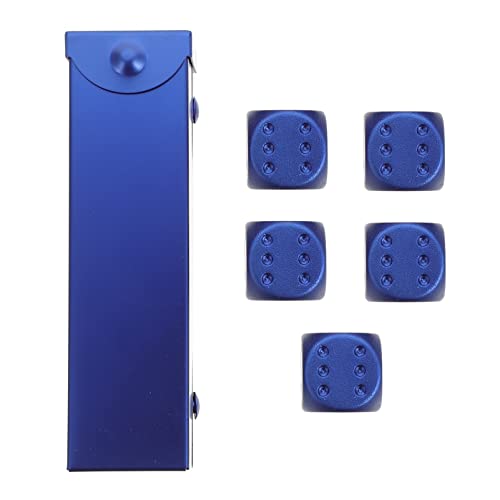 TOYANDONA 1 Satz Metallwürfel Spiel Würfel Pokerwürfel dekorative Würfel Würfelspiele für den einzug lichtwürfel Würfelspiel-Requisite Würfelspiel Requisite Aluminiumlegierung Blue von TOYANDONA