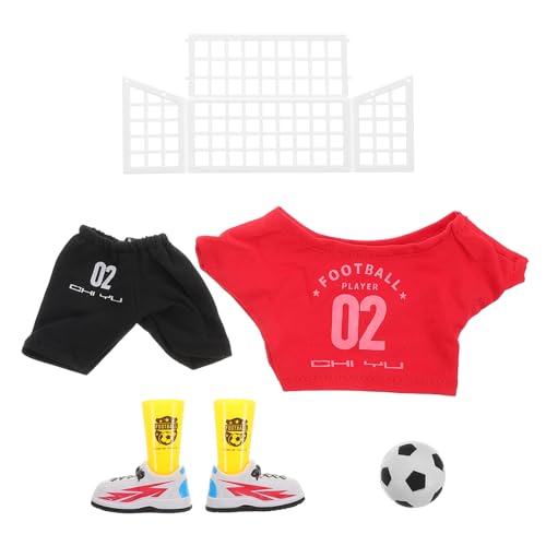 TOYANDONA 1 Satz Mini-Fingerfußball Kleiner Fußball Bildungsfußball Kinderfußball Tischfussball Mini Fußballspiel Finger Fußball Fußball-Partyspiel Fußball-Brettspiel Pu rot von TOYANDONA