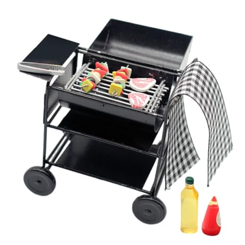 TOYANDONA 1 Satz Mini-Grill kreativ Spielzeug bastelbedarf Grillofen-Modellspielzeug -Kochgeschirrzubehör für die Möbel Mini-Barbecue Maker -Grillrost von TOYANDONA