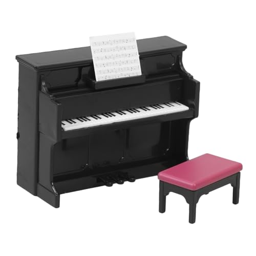 TOYANDONA 1 Satz Mini-Piano-Modell sammlerstücke Klavier Modellbau Dekoration DIY Zubehör Miniatur-Puppenklavier planen Mini-Instrumentenmodell Mini-Hausschmuck Abs Black von TOYANDONA