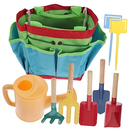 TOYANDONA 1 Satz Mini-Rechen gartenwerkzeug gartengeräte -Gartenhandschuhe gartenspielzeug Kinderschürze Pflanzenschaufel gärtnern Kinderwerkzeuge Plastik von TOYANDONA