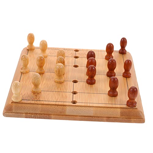 TOYANDONA 1 Satz Mini Schach Tragbares Schachspielzeug Spielbrett Lernspielzeug Interessante Spielsachen Tischschachspielzeug Pädagogisches Spielzeug Kidcraft-spielset Schachbrett Bambus von TOYANDONA