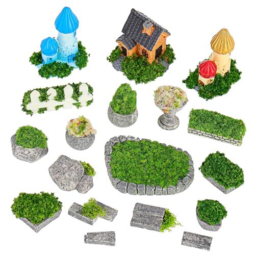 TOYANDONA 1 Satz Mini-Schmuck Miniatur-Dinge Miniatur-Dorfzubehör Mini-Zen-Gartenzubehör Feendorf Puppenhaus Ornamente Miniaturstatuen Garten Statue Minigarten Mini-Gartenzubehör Harz von TOYANDONA