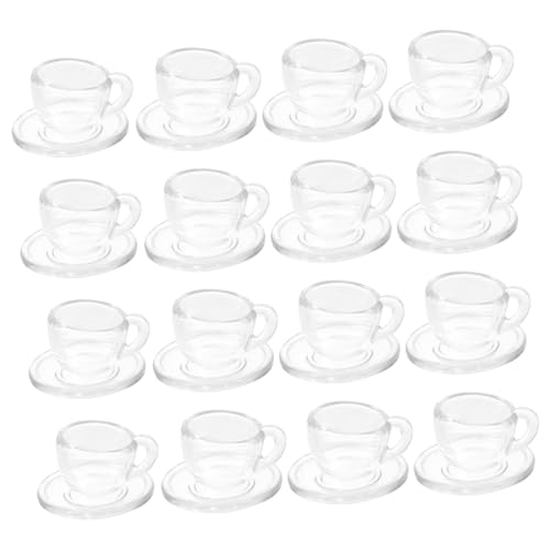 TOYANDONA 1 Satz Mini-Tasse bastelsets für bastelzeug für teetasse mit untertasse Puppenhaus Zubehör Toys dekorative Mini-Teetassen Puppenhaus Teegeschirr Plastik von TOYANDONA