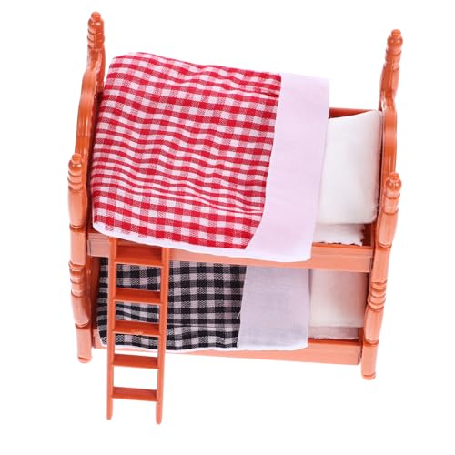 TOYANDONA 1 Satz Mini-etagenbett Mini-möbeldekoration Puppenhausmöbel Etagenbett Für Puppen Mini-hausbett Puppenhaus-minibett Puppenstubenbett Modell Puppenhausküche Babybett Puppenbett Abs von TOYANDONA