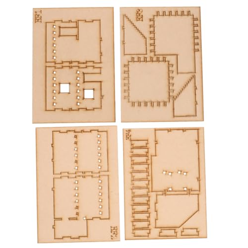 TOYANDONA 1 Satz Modellpuzzles Kleinkindpuzzle Basteln Für Puzzle Für Baupuzzle Hüttenpuzzle Holzpuzzle Erwachsenenpuzzle Bausätze Für Goldenes Holz von TOYANDONA