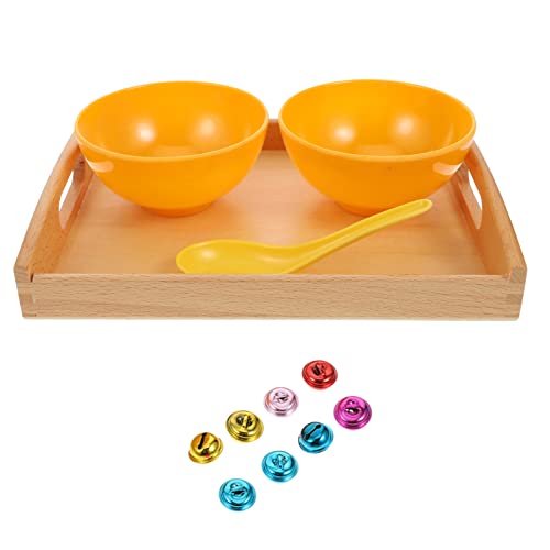 TOYANDONA 1 Satz Montessori Lernspielzeug Waldorfspielzeug kleines Glockenspielzeug Holzspielzeug küchenspielzeug für Kinder Safe Toy Schöpfendes Glockenspielzeug Glocke Spielzeug Legierung von TOYANDONA