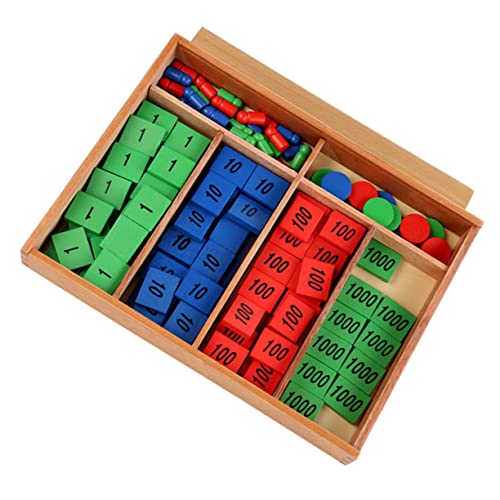 TOYANDONA 1 Satz Montessori-Spielzeug Mathe-Tisch-Brettspiel Kleinkind rätsel Kinder holzspielzeug frühkindliche aufklärung Kinder zählen Spielzeug Lernspielzeug für Kinder hölzern Colorful von TOYANDONA