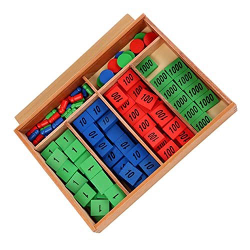 TOYANDONA 1 Satz Montessori-Spielzeug Mathe-Tisch-Brettspiel Mathe-Lernbrett-Spielzeug Kinder holzspielzeug frühkindliche aufklärung Farbsortierspielzeug Zahlenspielzeug hölzern Colorful von TOYANDONA