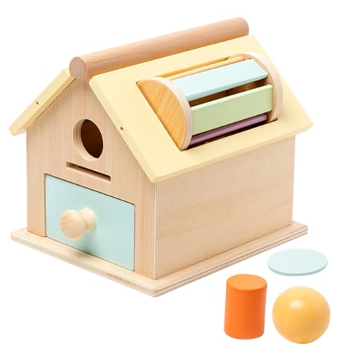 TOYANDONA 1 Satz Münzbox Kinder spielhaus Playhouse for feinmotorik Spielzeug Pädagogisches Spielzeug Sensory Toy Kleinkindspielzeug Holzspielzeug Sinnesspielzeug für Kleinkinder von TOYANDONA