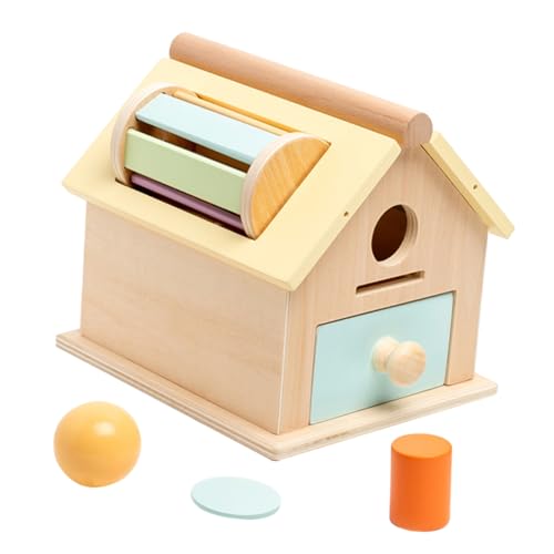 TOYANDONA 1 Satz Münzbox Klebeband Fass Flyer Freilauf künstlich bot spielhaus Playhouse for Sensory Toy sensorisches lustiges Kinderspielzeug Holz von TOYANDONA