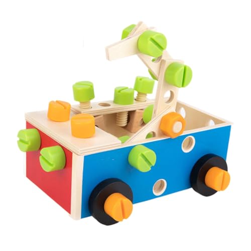 TOYANDONA 1 Satz Nuss-werkzeugkasten Frühpädagogisches Spielzeug Pädagogisches Kleinkindspielzeug Kleinkind Frühes Pädagogisches Spielzeug Pegboard Aktivitätstafel Kinder-Kits Holz von TOYANDONA