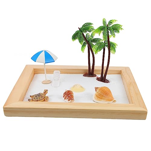 TOYANDONA 1 Satz Ocean Sand Tischdekoration Miniaturbausätze Ozeanszenen-sandtisch Szene Dekor Japanischer Sandgartenbausatz Mini-Strand-Zen-Garten Sandlandschaft Plastik von TOYANDONA