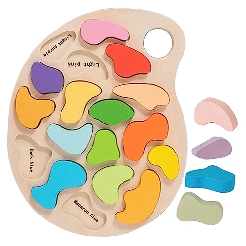 TOYANDONA 1 Satz Palette Spielzeug Lernspielzeug Für Kleinkinder Farbkognitives Spielzeug Für Kinder Sortierspielzeug Für Kleinkinder 2-4 Jahre Puzzle-Spielzeug Aus Holz Hölzern Colorful von TOYANDONA