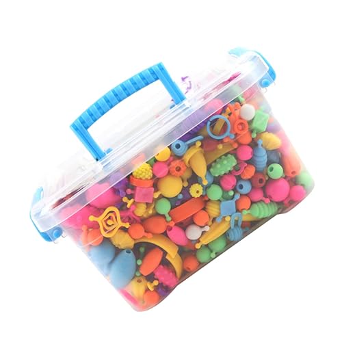 TOYANDONA 1 Satz Plastik perlen Lustiges Perlenspielzeug Armband Perlen Spielzeug Edelsteinperlen Kinder bastelset basteln für Kinder kleines Perlenspielzeug kreatives Spielzeug Colorful von TOYANDONA