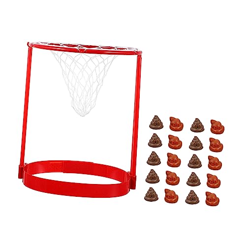 TOYANDONA 1 Satz Poop-wurfspielzeug Mini-basketballkorb Für Den Innenbereich Sportspielzeug Für Kleinkinder Spielzeugkacke Spielzeug Werfen Head-Hoop-Spiel PVC von TOYANDONA