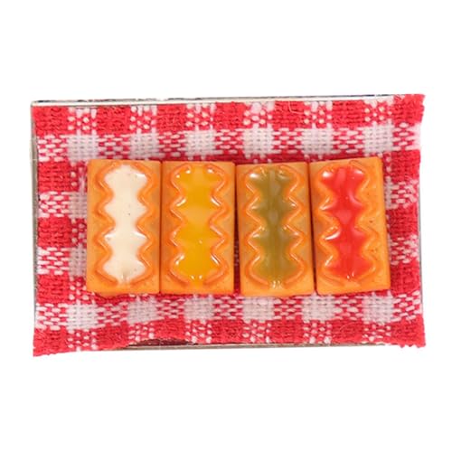 TOYANDONA 1 Satz Puppenhaus-Cookie-Pack bastelset basteln für bastelzeug für Toys Keksverzierung Mini-Food-Foto-Requisiten Harz Colorful von TOYANDONA