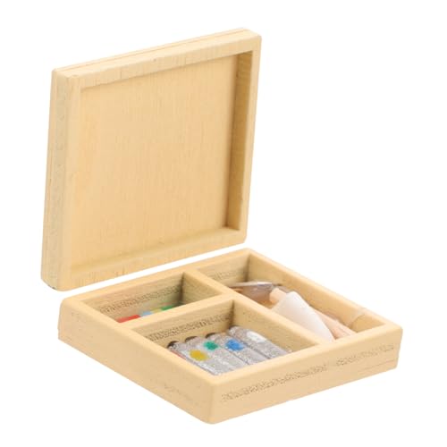 TOYANDONA 1 Satz Puppenhaus-Farbkasten Meerjungfrau Miniatur Bausatz Plüsch Mädchen puppenhauszubehör Dollhouse Accessories Mini-Hausverzierung Zubehör für Puppenhäuser Plastik von TOYANDONA