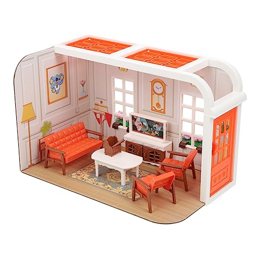 TOYANDONA 1 Satz Puppenhaus Toys mädchen puppenhaus Miniatur bausatz selber Machen Kinderspielzeug klein Miniatur-Hausbausatz Miniatur-Puppenhaus-Bausatz Plastik von TOYANDONA