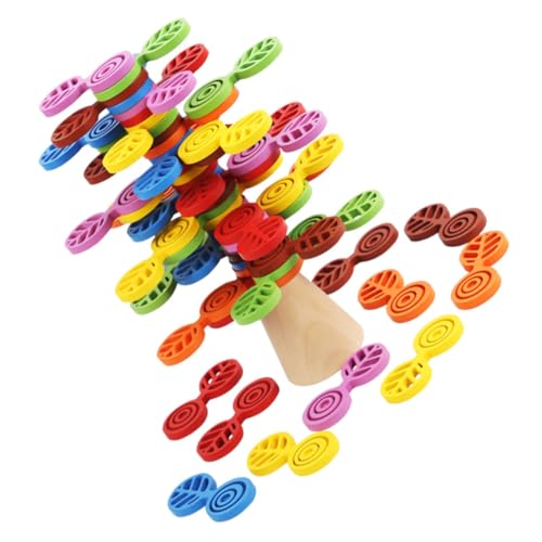 TOYANDONA 1 Satz Puzzle-Blöcke Stapelspiel stapeln Stapelklötze für Rotationsstapelblöcke Stapelblöcke für Babys Bausteine Kinderspielzeug Partyspiel hölzern Colorful von TOYANDONA