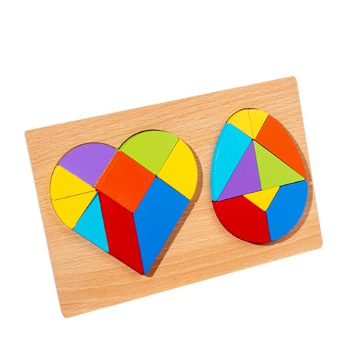 TOYANDONA 1 Satz Puzzle-Brett DIY-Tangram-Spielzeug Lernspielzeug für Kinder Pädagogisches Spielzeug holzpuzzle Tangram Spielzeuge Rätsel pädagogisches Puzzle interaktives Spielzeug von TOYANDONA