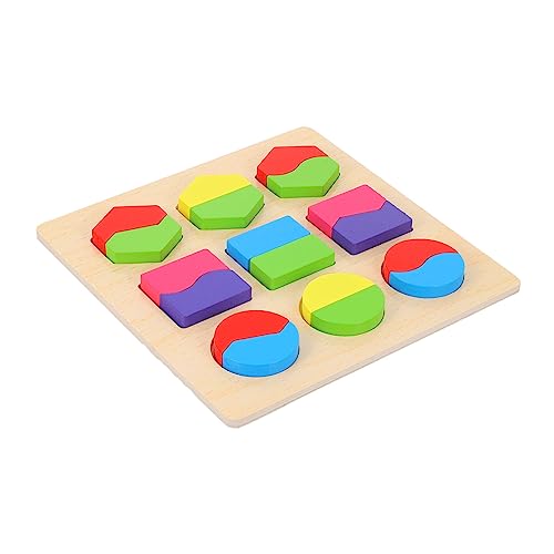 TOYANDONA 1 Satz Puzzle-Brett Kinder Rätsel Frühe Pädagogische Rätsel Kinderspielzeug Formpuzzle Für Frühes Lernen Formenpuzzle Lernen Kinderpuzzle DIY-Puzzle Für Kleinkinder Hölzern von TOYANDONA