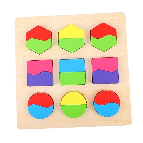 TOYANDONA 1 Satz Puzzle-Brett Puzzle rätselbuch holzrätsel Handgemachtes Junge Babyspielzeug Formpuzzle für frühes Lernen Kleinkind-Form-Puzzle hölzern von TOYANDONA