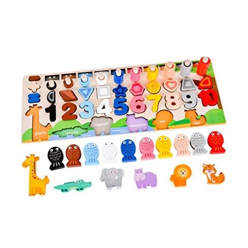 TOYANDONA 1 Satz Puzzle Puzzles Bausteine Kinderspielzeug Kinderspielzeug Früherziehungsspielzeug Lernspielzeug Passendes Formspielzeug Puzzlespielzeug Puzzlespielzeug Aus Holz von TOYANDONA