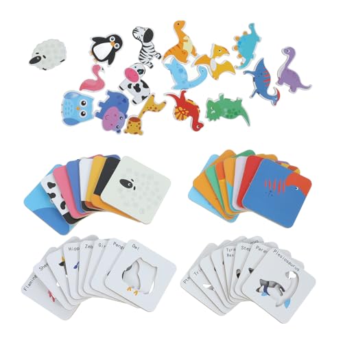 TOYANDONA 1 Satz Puzzle Tiere Rätseln Kinderspielzeug Lernspielzeug Für Kleinkinder Bildungsrätsel Kindererziehung -rätsel Tierische Rätsel Lernrätsel Für Kleinkinder Papier von TOYANDONA