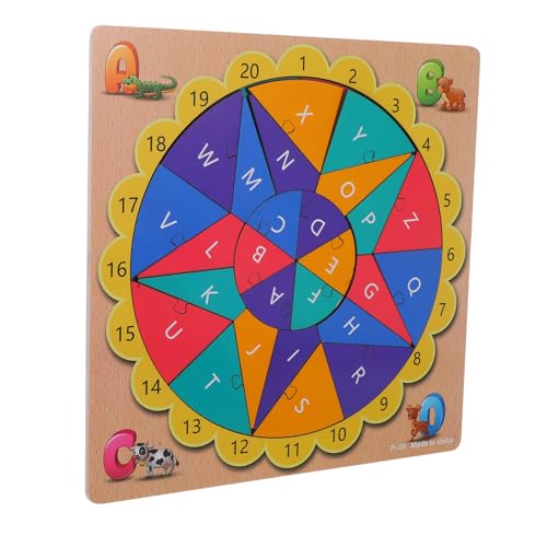 TOYANDONA 1 Satz Puzzle englisch Lernen für Buchstabenrätsel Alphabettafel lustige passende spielzeuge englisches Alphabet Kindererziehung Kinderspielzeug Holz von TOYANDONA