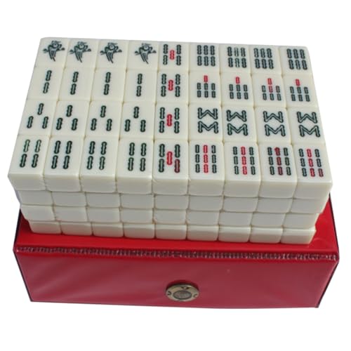 TOYANDONA 1 Satz Reise Freizeit Mahjong Mini-Mahjong-Kit Reise Tischspiel Mahjong tragbares chinesisches Spiel Mini-Mahjong-Set Mahjong Spiele Mahjong-Requisiten Miniatur-Mahjong-Kit Acryl von TOYANDONA