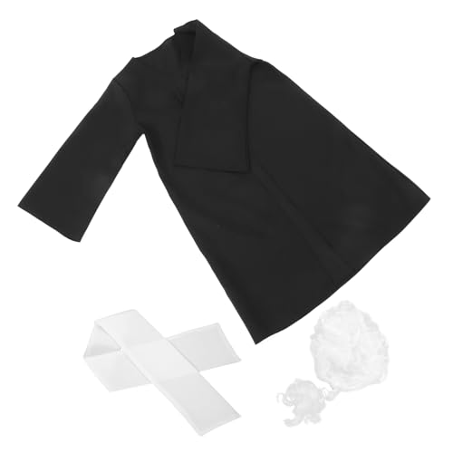 TOYANDONA Richter-anwaltsanzug Perücken-Set Für Jungen Und Mädchen Kleinkinder-richterkostüm Rolle Und Mädchen-Richter-Outfit Verkleidung Für Jungen Und Mädchen von TOYANDONA