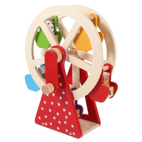 TOYANDONA 1 Satz Riesenrad aus Holz Lustiges Riesenradmodell Spielzeug für die frühe Bildung von Kleinkindern interaktive Spiele holzspielzeug Puzzlematte pädagogisches rotierendes Spielzeug von TOYANDONA