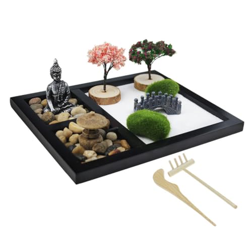 TOYANDONA 1 Satz Sandtischkunst Dekor Zen-Sandtisch Haushaltskunst Sandgarten Mini-Desktop-Sandbox bürodeko Office Decoration basteln bastelset Tischdeko aus Sand Schreibtischschmuck Harz von TOYANDONA