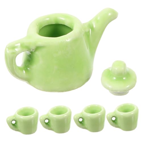 TOYANDONA 1 Satz Satz teeservice The Craft Kreatives Teeservice puppenhauszubehör Pflanzen Miniatur Sukkulenten Rollenspielzubehör Mini- Keramik Light Green von TOYANDONA